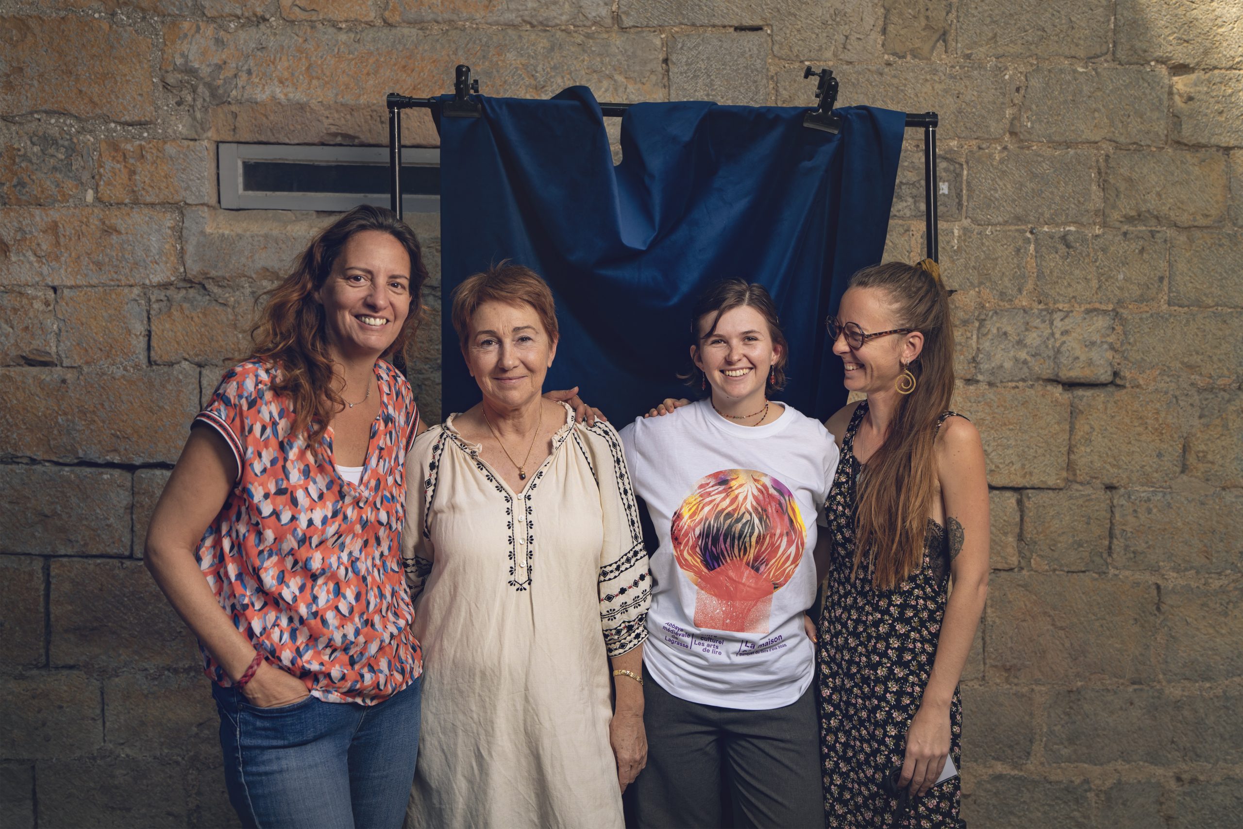 Virginie, Florence, Alicia et Julia, Banquet du livre d'été 2026 © Idriss Bigou-Gilles